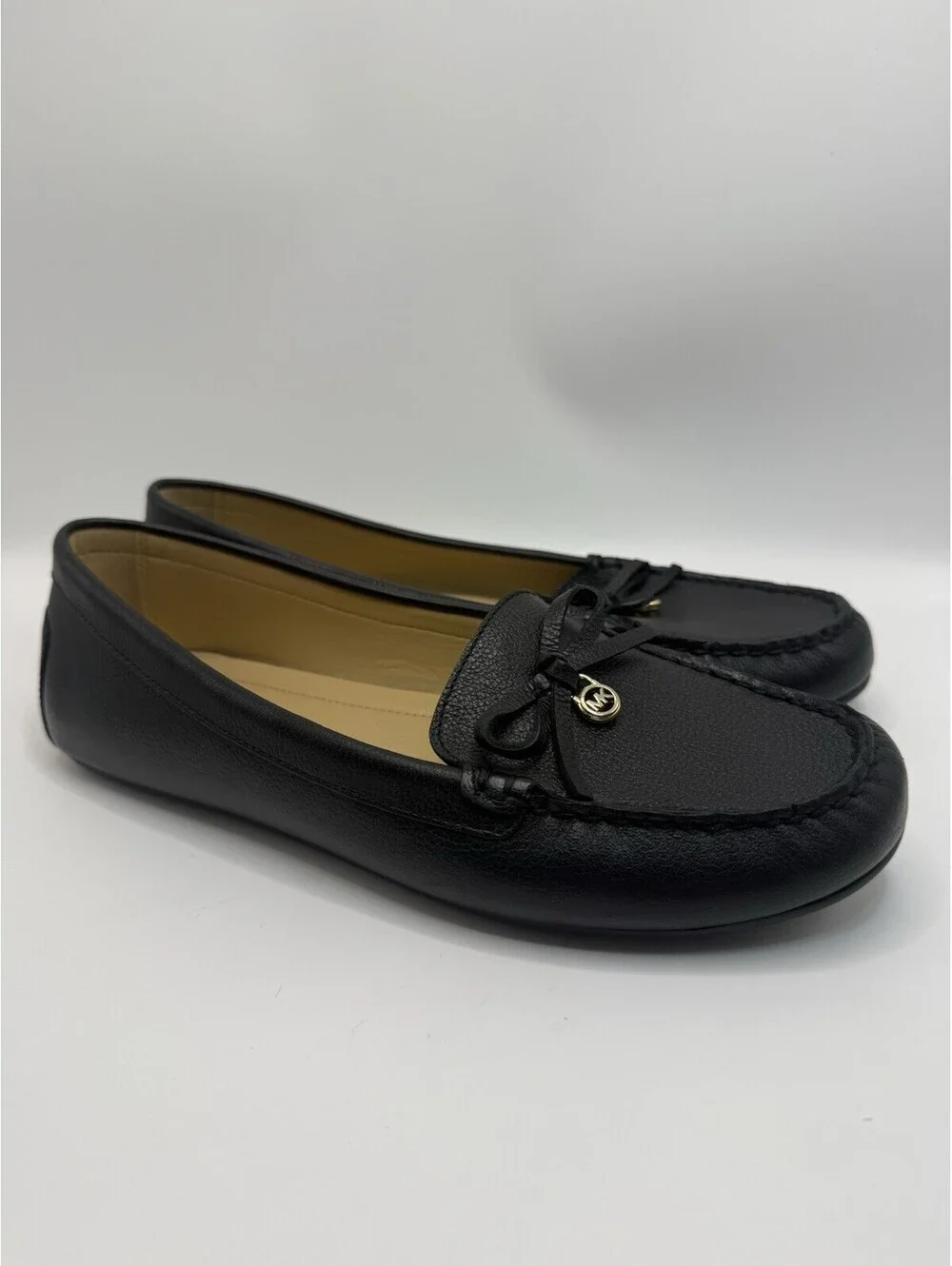 Michael Kors Women’s Black Slip-On Loafer Flats Bow Logo Round Toe Sz 9.5 M